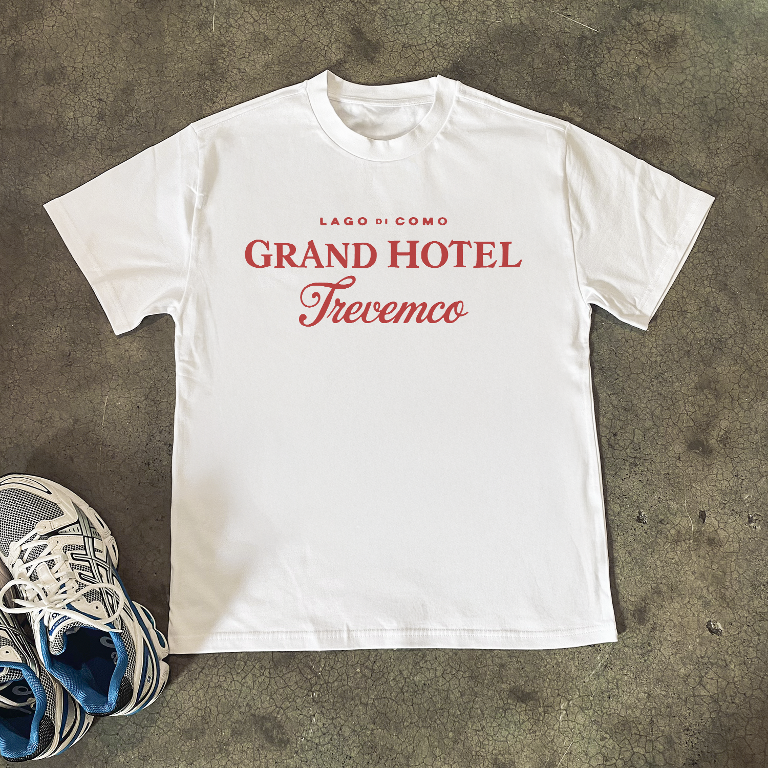 'GRAND HOTEL TREMEZZO' HEAVYWEIGHT WHITE T-SHIRT