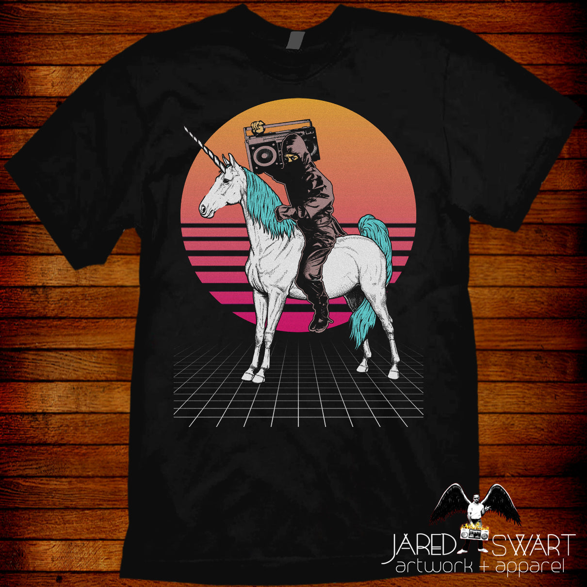 Ninja Unicorn Retro 80s Tee