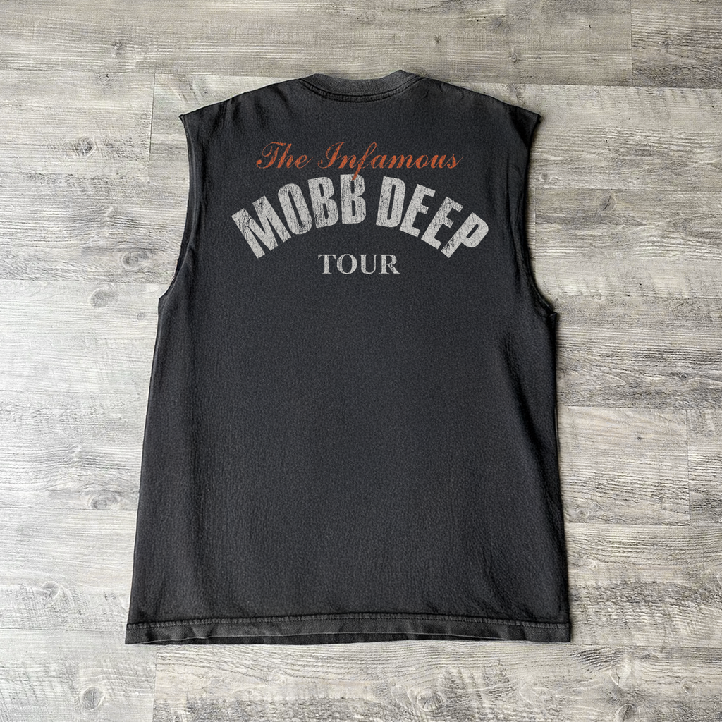 '06 MOBB DEEP 'BLOOD MONEY' ALBUM BLACK CUT-OFF TEE