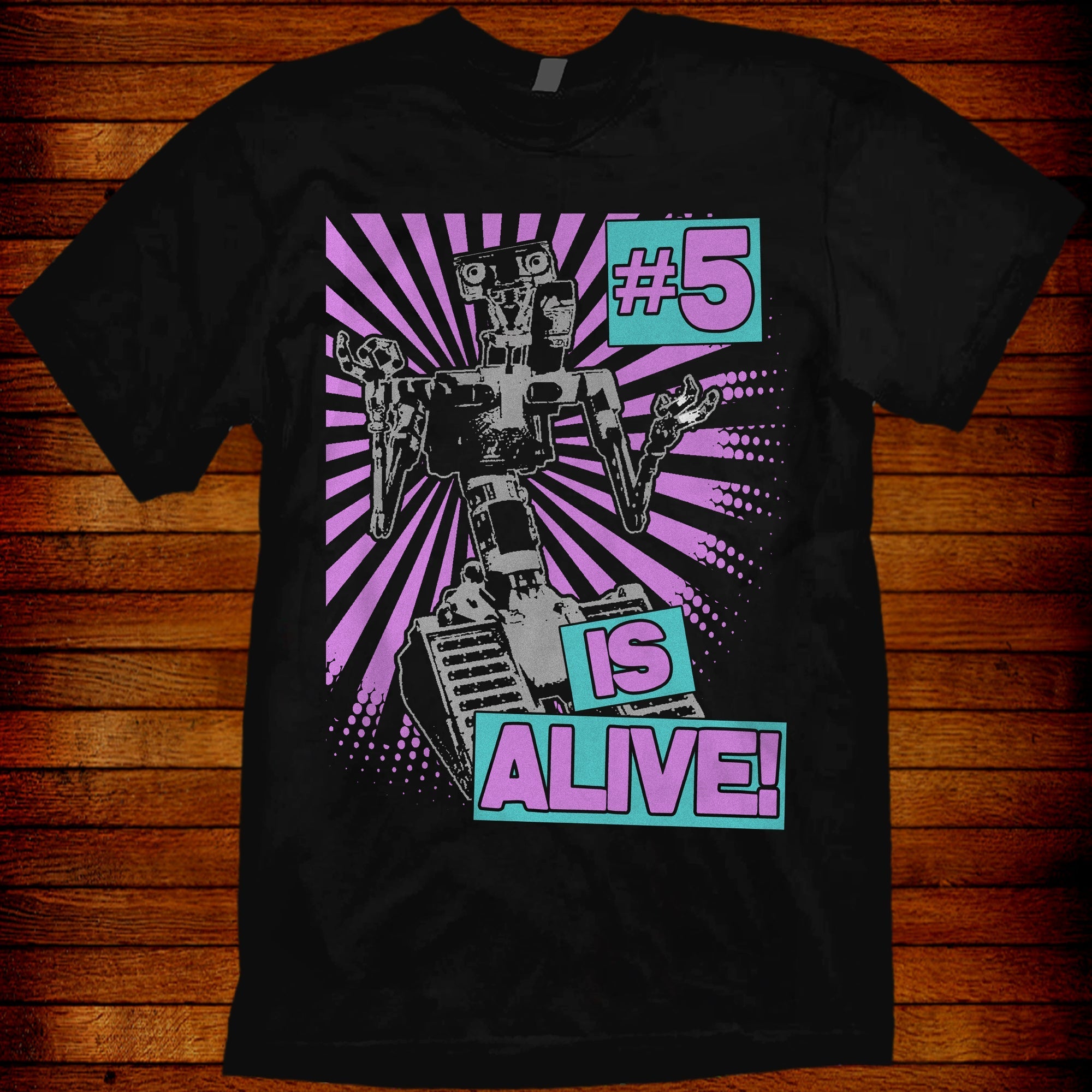80s Retro Short Circuit T-shirt #5 Is Alive