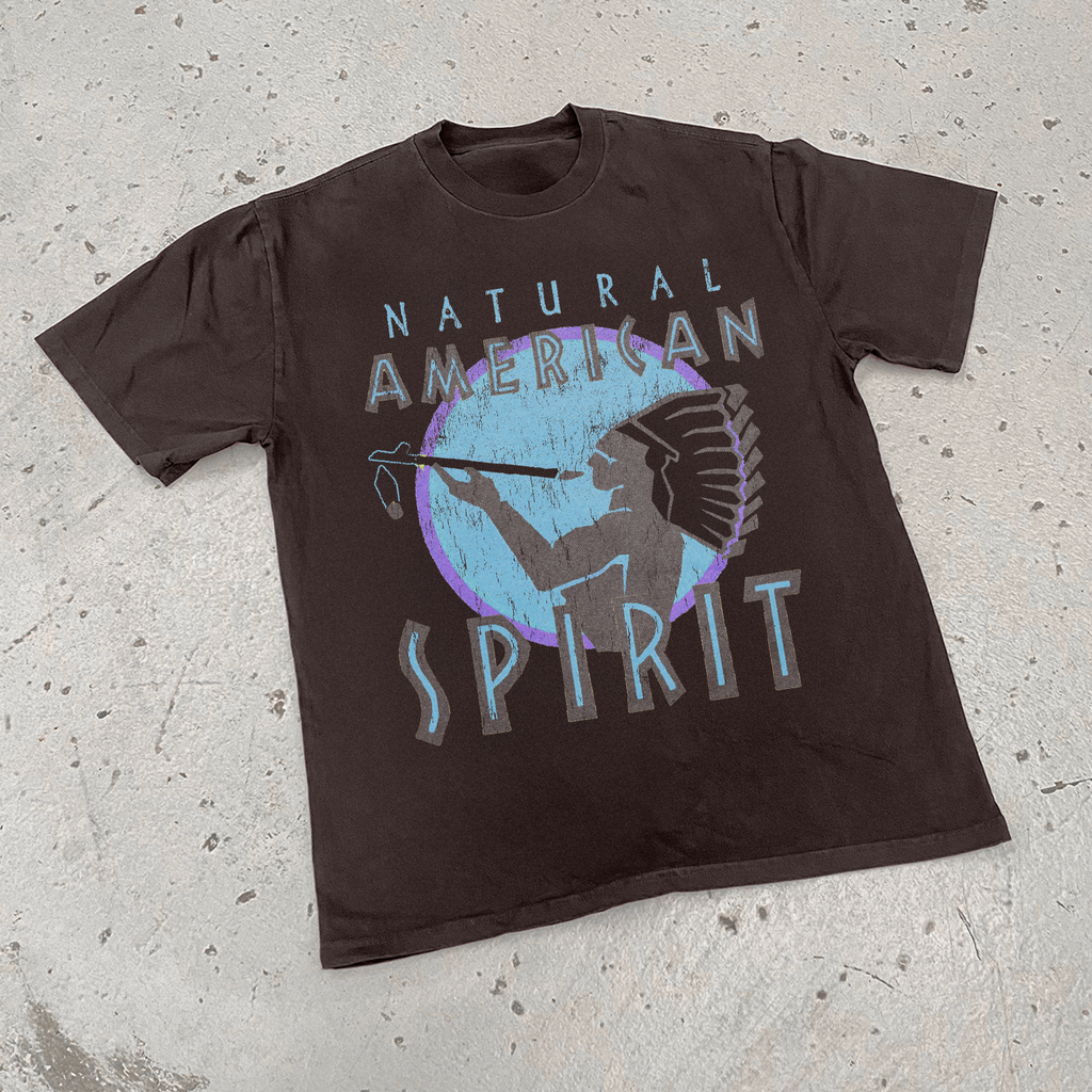 'NVTURVL AMERICAN SPIRIT' CHOC HEAVY WEIGHT TSHIRT