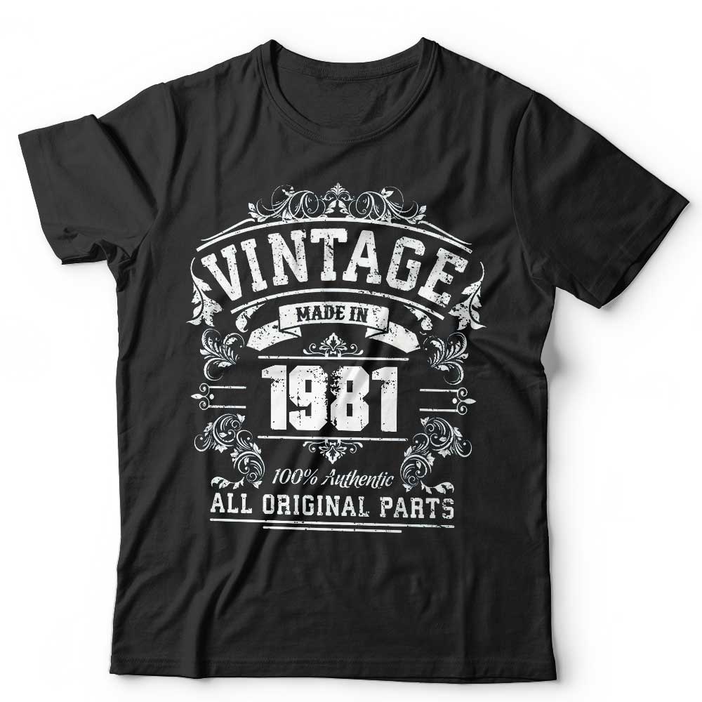 Vintage Made In The 1980s Birthday Tshirt Unisex