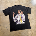 80s MJ 'THROW IT UP' HEAVY FADED BLACK TEE