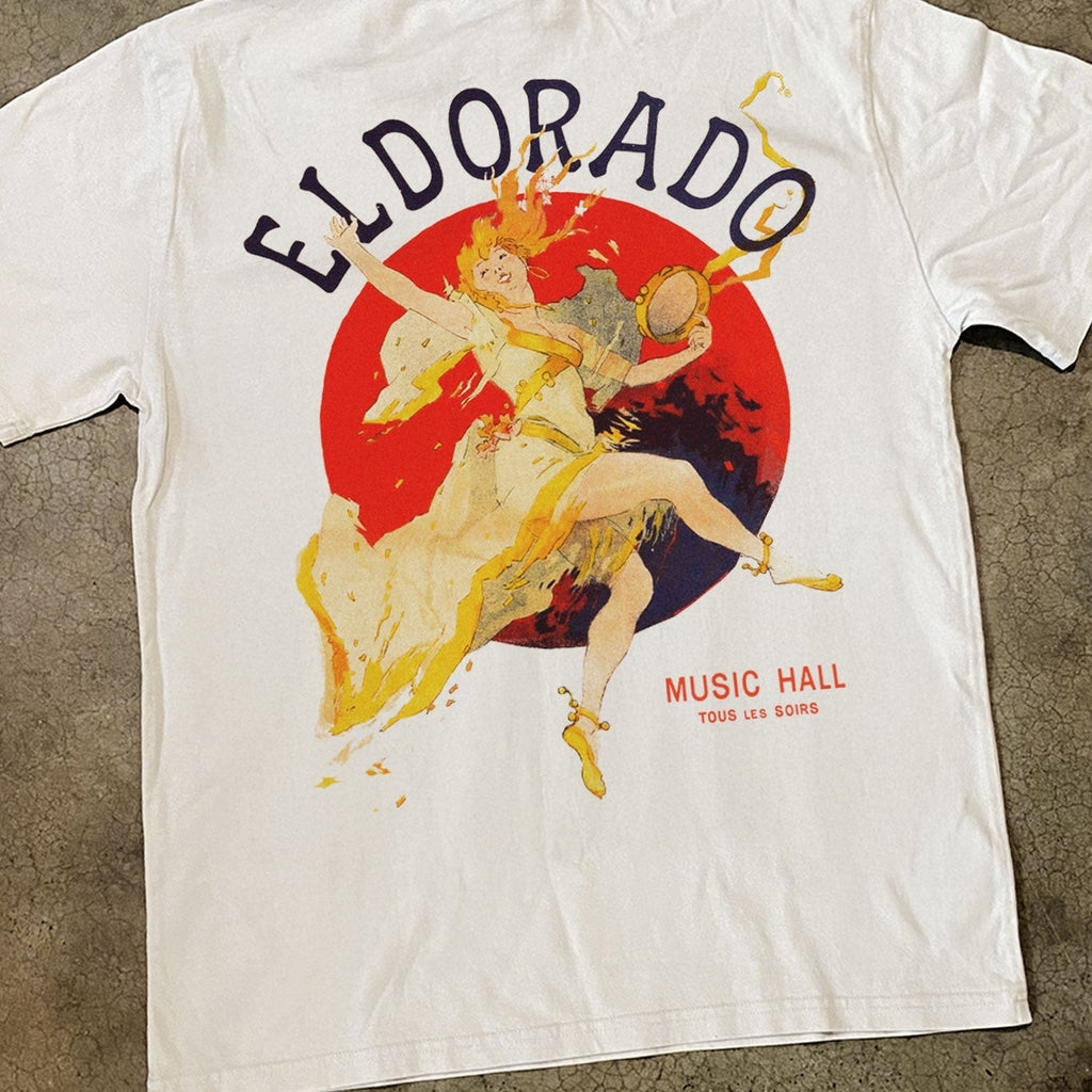 'EL DORADO' WHITE FADED HEAVYWEIGHT TEE